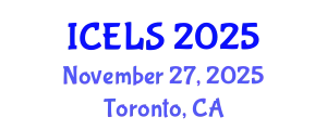 International Conference on Education and Learning Sciences (ICELS) November 27, 2025 - Toronto, Canada