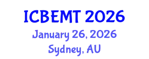 International Conference on Biofuel Energy, Materials and Technologies (ICBEMT) January 26, 2026 - Sydney, Australia