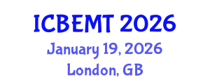 International Conference on Biofuel Energy, Materials and Technologies (ICBEMT) January 19, 2026 - London, United Kingdom