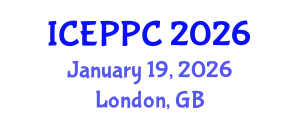 International Conference on Environmental Pollution and Pollution Control (ICEPPC) January 19, 2026 - London, United Kingdom