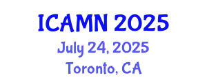 International Conference on Advanced Materials and Nanomaterials (ICAMN) July 24, 2025 - Toronto, Canada