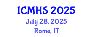 International Conference on Medicine and Health Sciences (ICMHS) July 28, 2025 - Rome, Italy