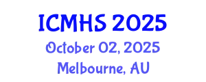 International Conference on Medicine and Health Sciences (ICMHS) October 02, 2025 - Melbourne, Australia