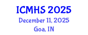 International Conference on Medicine and Health Sciences (ICMHS) December 11, 2025 - Goa, India