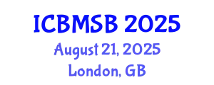 International Conference on Biochemistry, Molecular and Structural Biology (ICBMSB) August 21, 2025 - London, United Kingdom