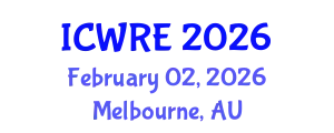 International Conference on Water Resources and Environment (ICWRE) February 02, 2026 - Melbourne, Australia