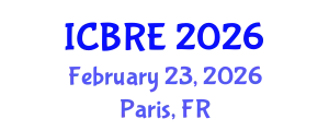 International Conference on Bridge and Railway Engineering (ICBRE) February 23, 2026 - Paris, France