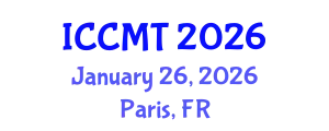 International Conference on Construction Management and Technology (ICCMT) January 26, 2026 - Paris, France