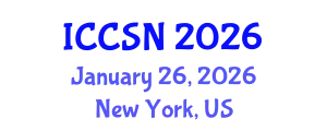 International Conference on Cognitive Science and Neuropsychology (ICCSN) January 26, 2026 - New York, United States
