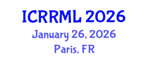 International Conference on Rights of Refugees and Migration Law (ICRRML) January 26, 2026 - Paris, France