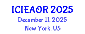 International Conference on Industrial Engineering and Applied Operations Research (ICIEAOR) December 11, 2025 - New York, United States