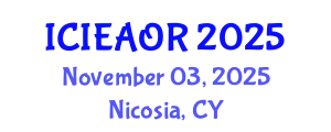 International Conference on Industrial Engineering and Applied Operations Research (ICIEAOR) November 03, 2025 - Nicosia, Cyprus