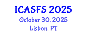 International Conference on Agriculture and Sustainable Food Systems (ICASFS) October 30, 2025 - Lisbon, Portugal