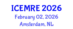 International Conference on Energy Market and Renewable Energy (ICEMRE) February 02, 2026 - Amsterdam, Netherlands