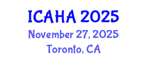 International Conference on Alternative Healthcare and Acupuncture (ICAHA) November 27, 2025 - Toronto, Canada