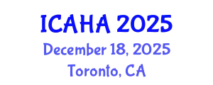 International Conference on Alternative Healthcare and Acupuncture (ICAHA) December 18, 2025 - Toronto, Canada