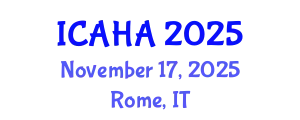 International Conference on Alternative Healthcare and Acupuncture (ICAHA) November 17, 2025 - Rome, Italy