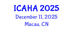 International Conference on Alternative Healthcare and Acupuncture (ICAHA) December 11, 2025 - Macau, China