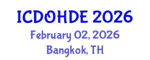 International Conference on Dentistry, Oral Health and Dental Ethics (ICDOHDE) February 02, 2026 - Bangkok, Thailand