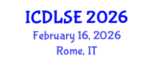 International Conference on Distance Learning and Special Education (ICDLSE) February 16, 2026 - Rome, Italy