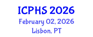 International Conference on Public Health Systems (ICPHS) February 02, 2026 - Lisbon, Portugal