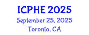 International Conference on Public Health Education (ICPHE) September 25, 2025 - Toronto, Canada