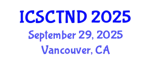 International Conference on Stem Cell Therapy in Neurologic Diseases (ICSCTND) September 29, 2025 - Vancouver, Canada