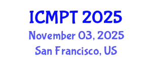 International Conference on Modalities in Physical Therapy (ICMPT) November 03, 2025 - San Francisco, United States