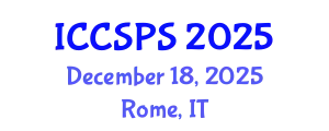 International Conference on Computer Science, Programming and Security (ICCSPS) December 18, 2025 - Rome, Italy