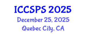 International Conference on Computer Science, Programming and Security (ICCSPS) December 25, 2025 - Quebec City, Canada