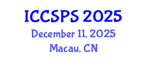 International Conference on Computer Science, Programming and Security (ICCSPS) December 11, 2025 - Macau, China
