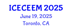 International Conference on Electronics, Communication Engineering and Electronic Media (ICECEEM) June 19, 2025 - Toronto, Canada