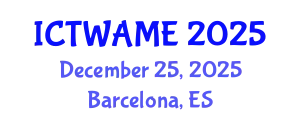 International Conference on Technologies in Water, Agriculture Microbiology and Ecotoxicology (ICTWAME) December 25, 2025 - Barcelona, Spain
