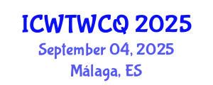 International Conference on Wastewater Treatment, Water Cycle and Quality (ICWTWCQ) September 04, 2025 - Málaga, Spain