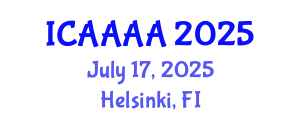 International Conference on Applied Aerodynamics, Aeronautics and Astronautics (ICAAAA) July 17, 2025 - Helsinki, Finland