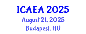 International Conference on Agricultural Economics and Agribusiness (ICAEA) August 21, 2025 - Budapest, Hungary