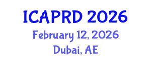 International Conference on Agricultural Policies and Rural Development (ICAPRD) February 12, 2026 - Dubai, United Arab Emirates