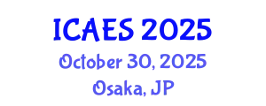 International Conference on Applied Energy Systems (ICAES) October 30, 2025 - Osaka, Japan