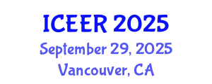 International Conference on Energy Efficiency and Renewables (ICEER) September 29, 2025 - Vancouver, Canada