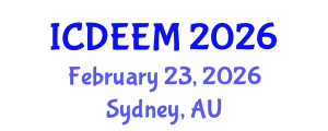 International Conference on Development Economics and Emerging Markets (ICDEEM) February 23, 2026 - Sydney, Australia