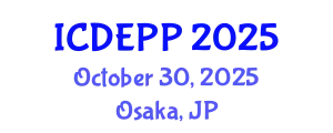 International Conference on Development Economics and Public Policy (ICDEPP) October 30, 2025 - Osaka, Japan