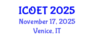 International Conference on Ottoman Empire and Turkey (ICOET) November 17, 2025 - Venice, Italy
