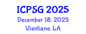International Conference on Political Science and Globalization (ICPSG) December 18, 2025 - Vientiane, Laos