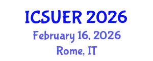 International Conference on Sustainable Urbanism and Environmental Resilience (ICSUER) February 16, 2026 - Rome, Italy