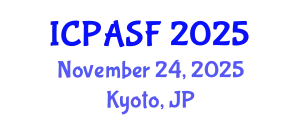 International Conference on Precision Agriculture and Satellite Farming (ICPASF) November 24, 2025 - Kyoto, Japan