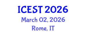 International Conference on Ecotourism and Sustainable Tourism (ICEST) March 02, 2026 - Rome, Italy