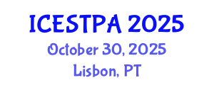 International Conference on Ecotourism, Sustainable Tourism and Protected Areas (ICESTPA) October 30, 2025 - Lisbon, Portugal