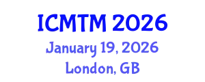 International Conference on Music Theory and Musicology Society (ICMTM) January 19, 2026 - London, United Kingdom