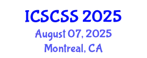International Conference on Smart Cities and Sustainable Solutions (ICSCSS) August 07, 2025 - Montreal, Canada