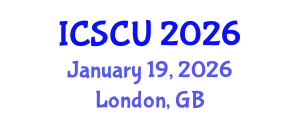 International Conference on Smart Cities and Urban (ICSCU) January 19, 2026 - London, United Kingdom
